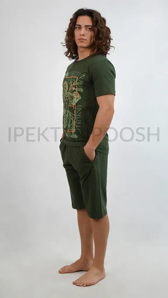 ست پلوشرت و شلوارک مردانه