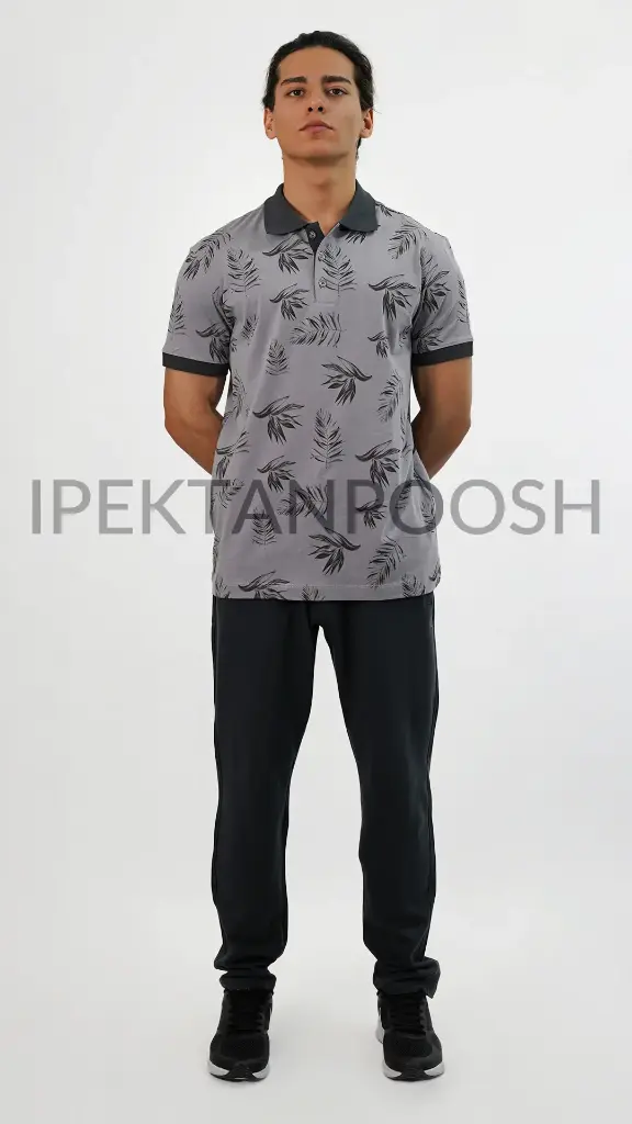 ست پلوشرت و شلوار چاپی مردانه