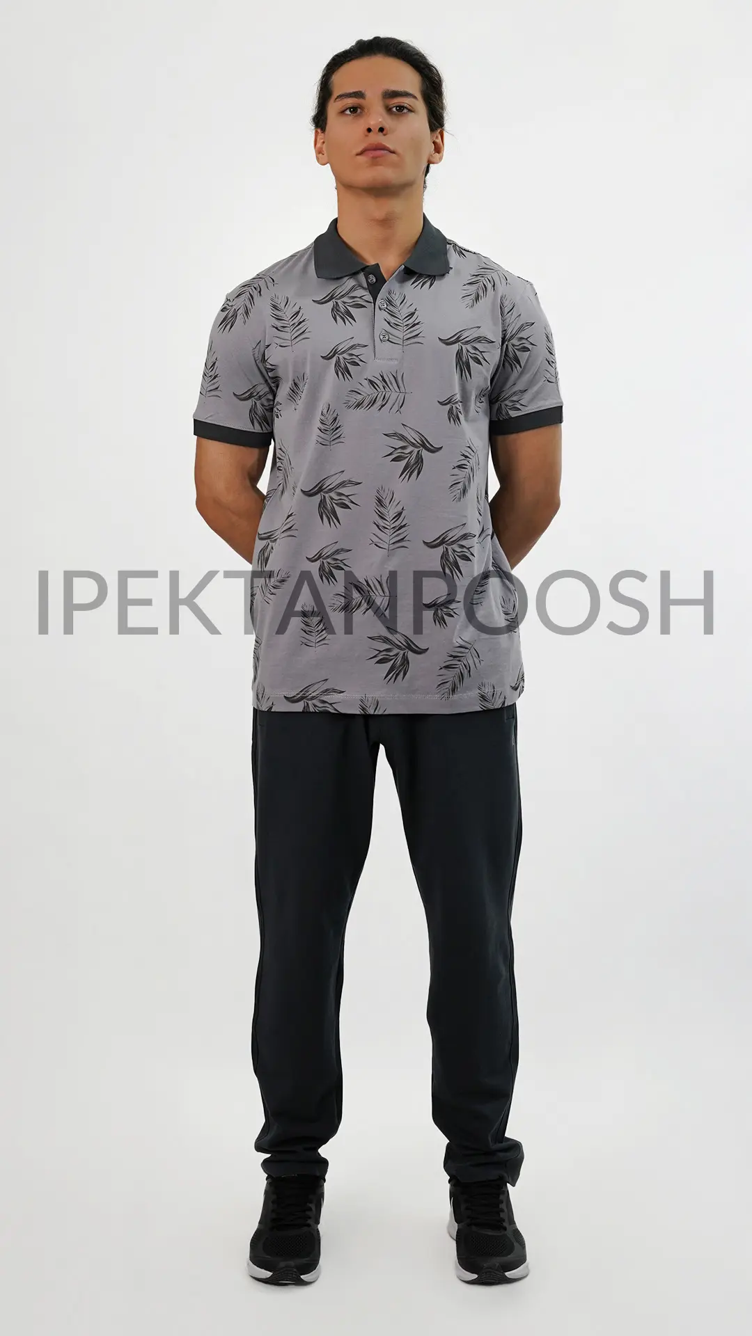 ست پلوشرت و شلوار چاپی مردانه