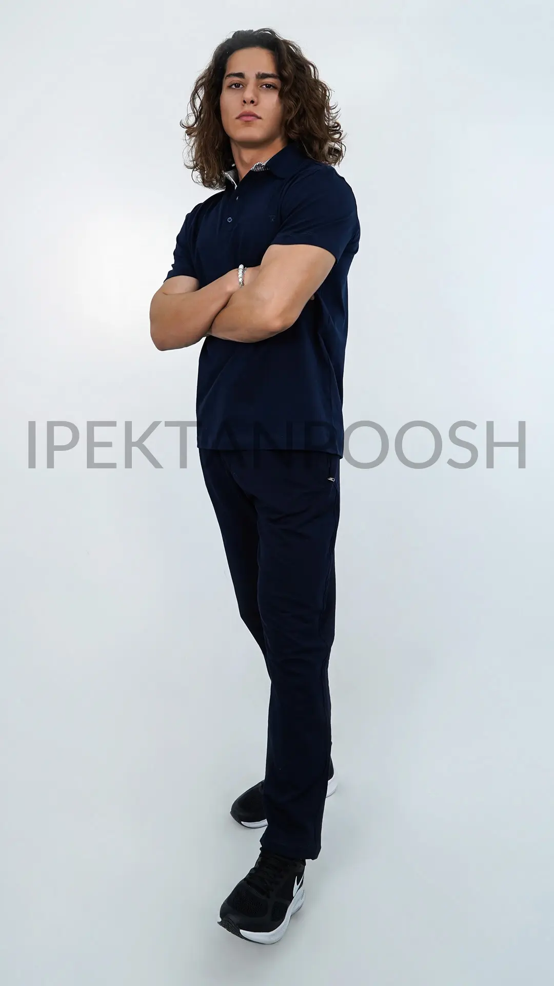 ست پلوشرت سه دکمه و شلوار مردانه