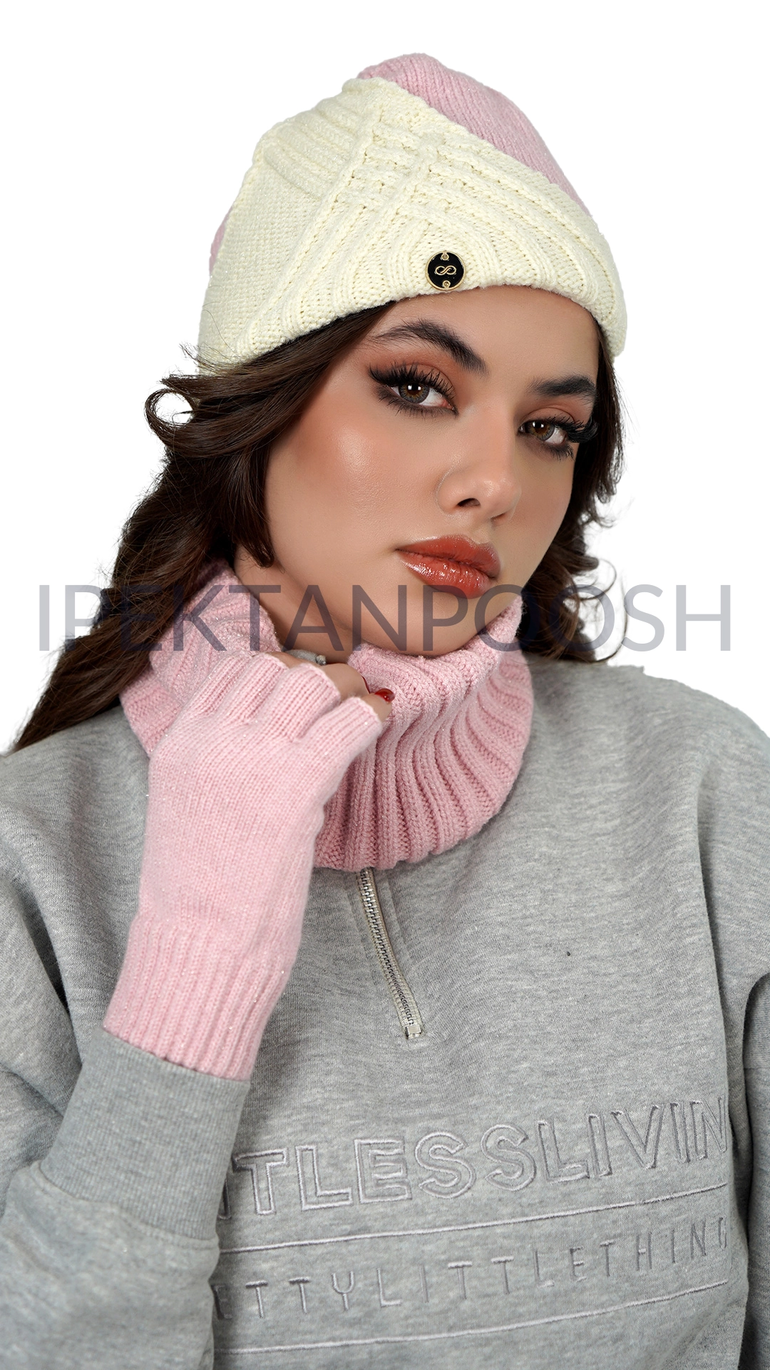ست شال کلاه سه تکه برند 15139endless