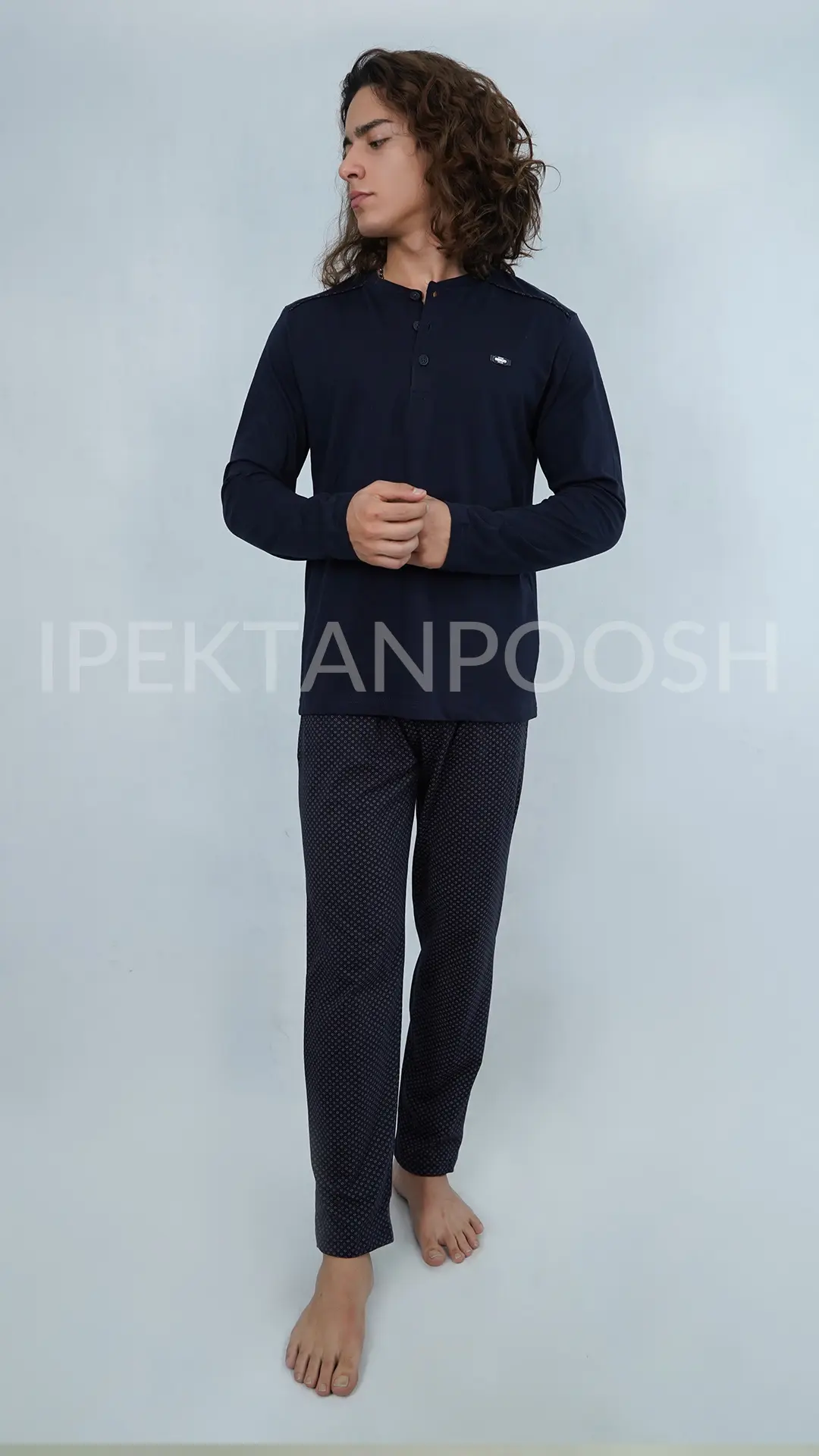 ست بلوز سه دکمه و شلوار برند وارداتی مردانه