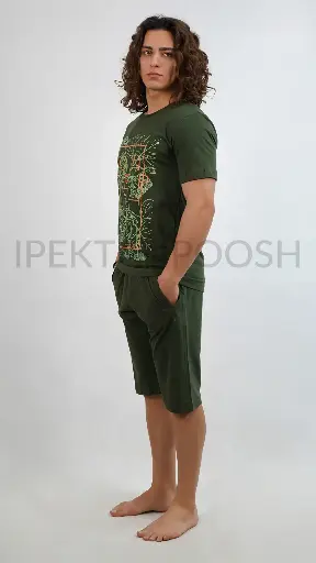 ست پلوشرت و شلوارک مردانه