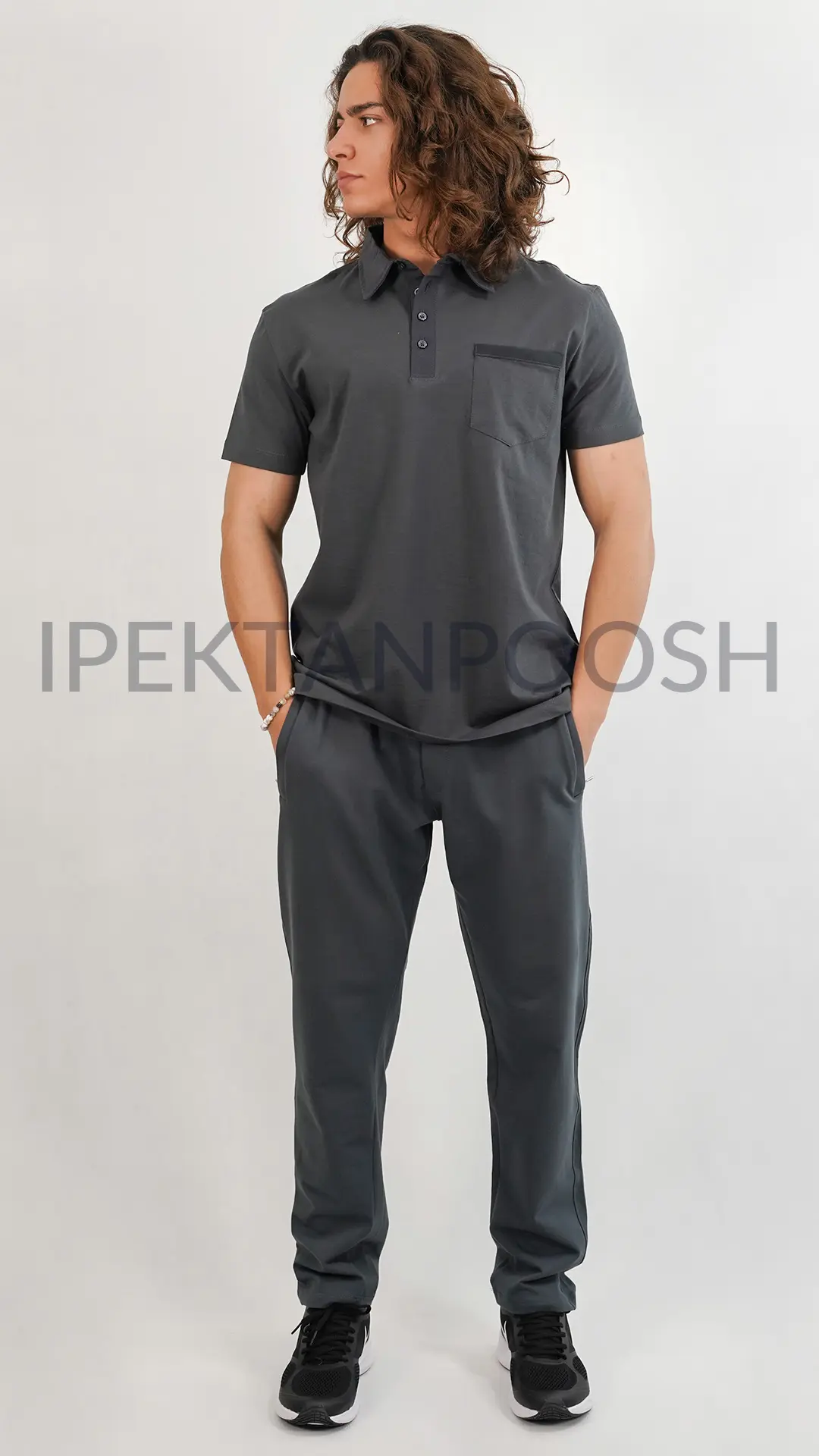 ست پلوشرت سه دکمه و شلوار